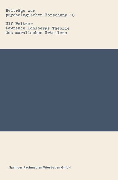 Produktbild: Lawrence Kohlbergs Theorie des moralischen Urteilens