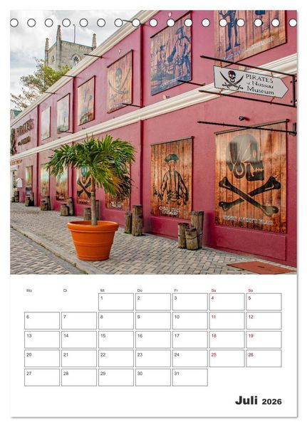 Produktbild: Nassau - Reiseplaner (Tischkalender 2026 DIN A5 hoch), CALVENDO Monatskalender