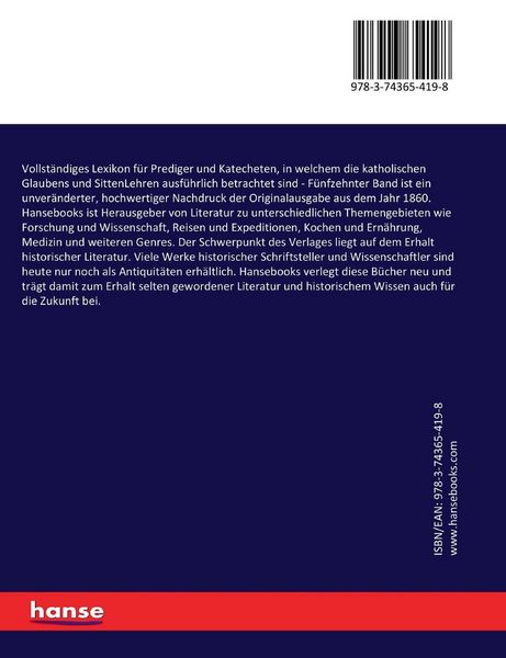 Produktbild: Vollst&auml;ndiges Lexikon f&uuml;r Prediger und Katecheten, in welchem die katholischen Glaubens und SittenLehren ausf&uuml;hrlich betrachtet sind