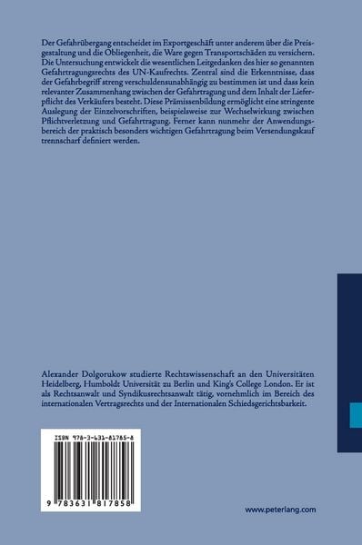 Produktbild: Gefahrbegriff und zeitliche Grenzen der Verk&auml;uferhaftung im UN-Kaufrecht