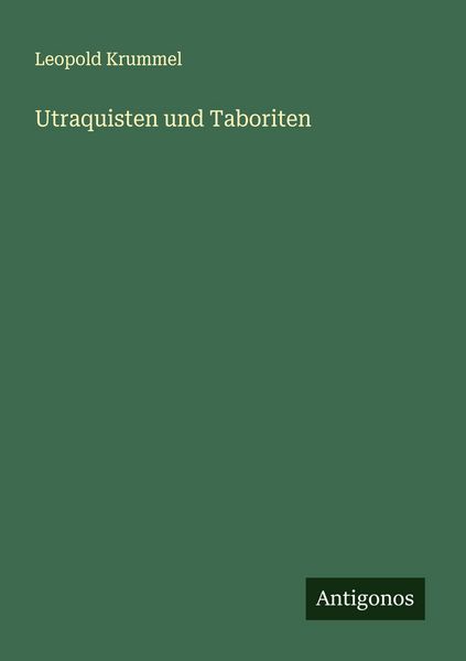 Produktbild: Utraquisten und Taboriten