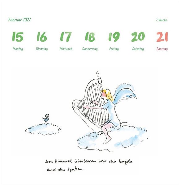 Produktbild: Helme Heine: Philosophisches Premium-Postkartenkalender 2027