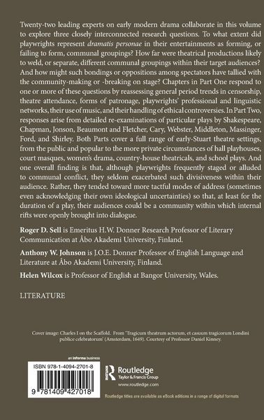 Produktbild: Community-Making in Early Stuart Theatres