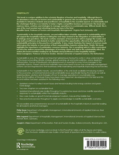 Produktbild: Sustainability in the Hospitality Industry 2nd Ed