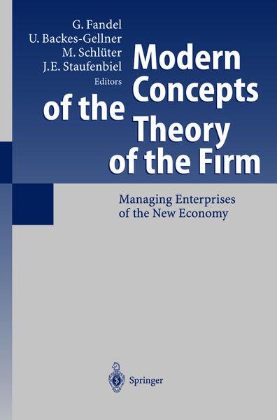 Produktbild: Modern Concepts of the Theory of the Firm