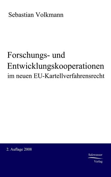 Produktbild: Forschungs- und Entwicklungskooperationen im neuen EU-Kartellverfahrensrecht