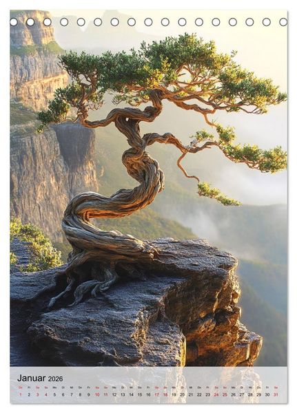 Produktbild: Die stille Kraft des Bonsai (Tischkalender 2026 DIN A5 hoch), CALVENDO Monatskalender