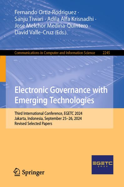 Produktbild: Electronic Governance with Emerging Technologies