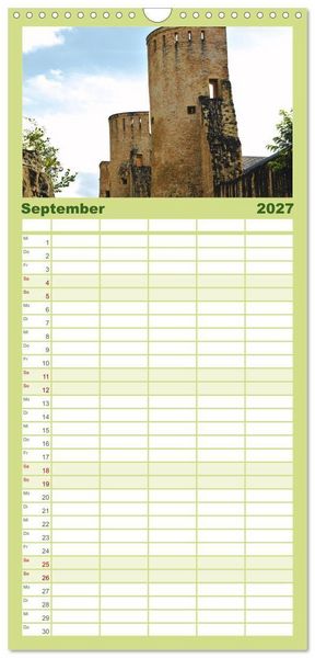Produktbild: Familienplaner 2027 - Luxemburg entlang des Wenzelwegs mit 5 Spalten (Wandkalender, 21 x 45 cm) CALVENDO