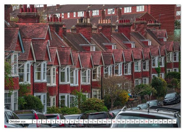 Produktbild: Englands charmante Wohnh&auml;user (Tischkalender 2026 DIN A5 quer), CALVENDO Monatskalender