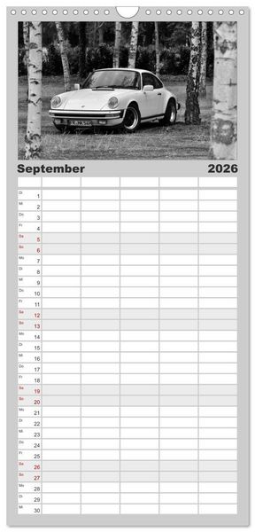 Produktbild: Familienplaner 2026 - Porsche 911 SC mit 5 Spalten (Wandkalender, 21 x 45 cm) CALVENDO