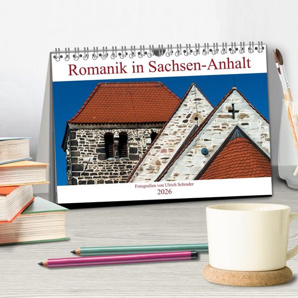 Produktbild: Romanik in Sachsen-Anhalt (Tischkalender 2026 DIN A5 quer), CALVENDO Monatskalender