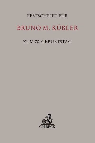 Produktbild: Festschrift f&uuml;r Bruno M. K&uuml;bler zum 70. Geburtstag