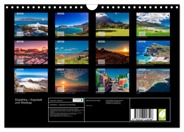 Produktbild: S&uuml;dafrika &ndash; Kapstadt und Westkap (Wandkalender 2026 DIN A4 quer), CALVENDO Monatskalender