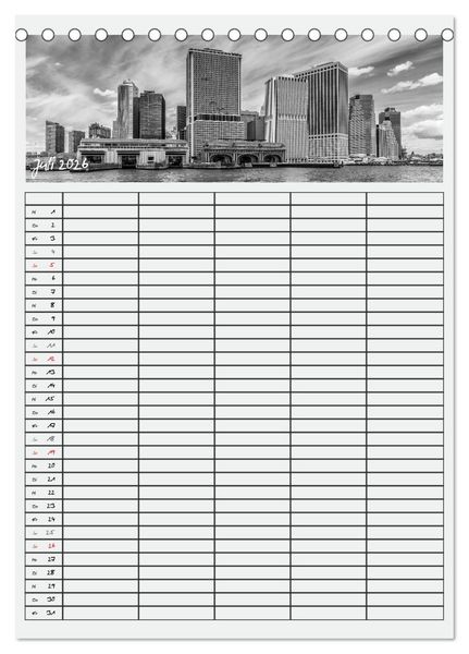 Produktbild: NEW YORK CITY Teamplaner (Tischkalender 2026 DIN A5 hoch), CALVENDO Monatskalender