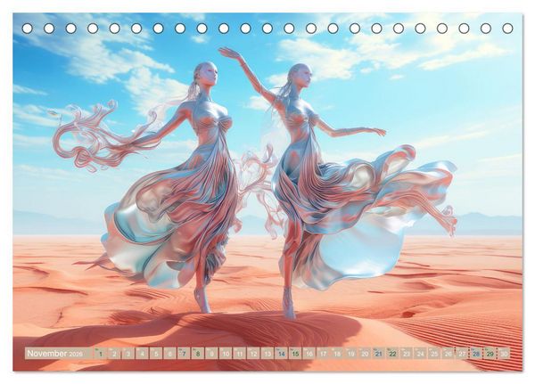 Produktbild: T&auml;nzer im surrealen Stil (Tischkalender 2026 DIN A5 quer), CALVENDO Monatskalender