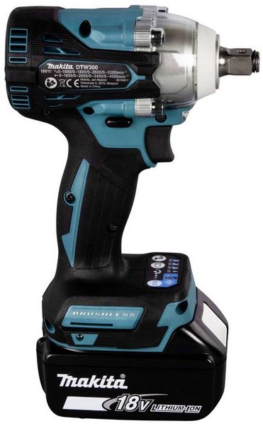 Produktbild: Makita DTW300RTJ Akku-Schlagschrauber 330 Nm 18 V Anzahl mitgelieferte Akkus 2 5 Ah inkl. 2. Akku, inkl. Ladeger&auml;t, inkl. Koffer