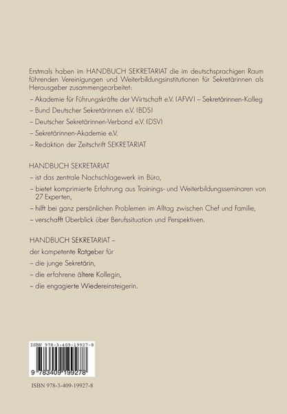 Produktbild: Handbuch Sekretariat