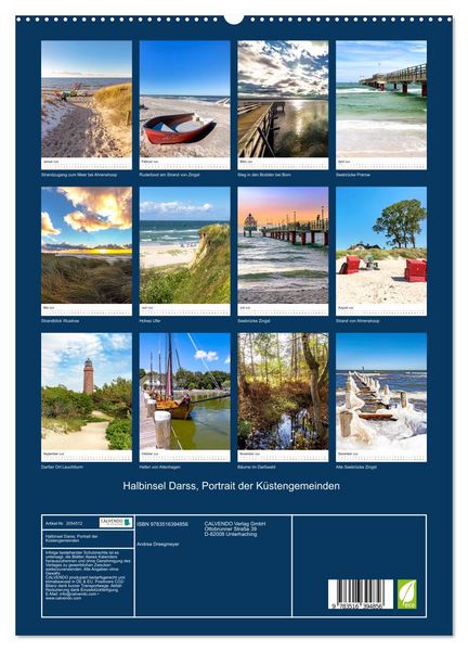Produktbild: Halbinsel Darss, Portrait der K&uuml;stengemeinden (hochwertiger Premium Wandkalender 2026 DIN A2 hoch), Kunstdruck in Hochglanz