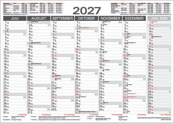 Produktbild: Tafelkalender A4 "Stabil" 2027