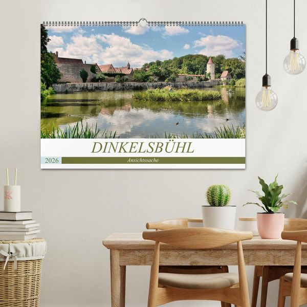 Produktbild: Dinkelsb&uuml;hl - Ansichtssache (Wandkalender 2026 DIN A2 quer), CALVENDO Monatskalender