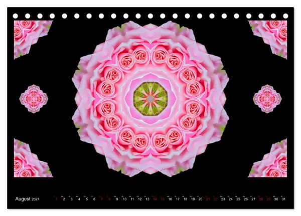 Produktbild: ROSEN MANDALAS (Tischkalender 2027 DIN A5 quer), CALVENDO Monatskalender