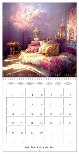 Produktbild: Rococo rooms (Wall Calendar 2026 12 &times; 12 Inch) CALVENDO 12 Month Wall Calendar