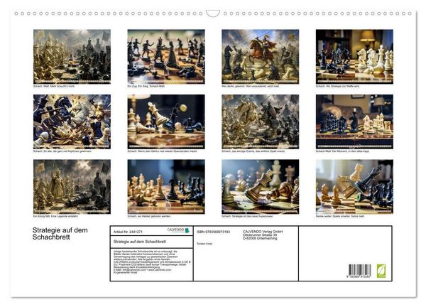 Produktbild: Strategie auf dem Schachbrett (Wandkalender 2027 DIN A2 quer), CALVENDO Monatskalender