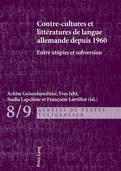 Produktbild: Contre-cultures et litt&eacute;ratures de langue allemande depuis 1960