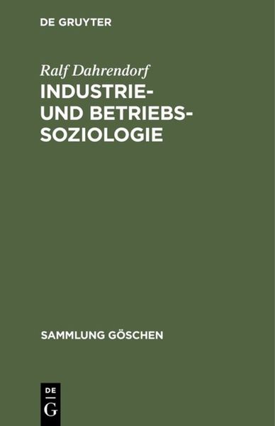 Produktbild: Industrie- und Betriebssoziologie