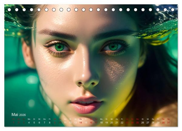 Produktbild: Models unter Wasser (Tischkalender 2026 DIN A5 quer), CALVENDO Monatskalender