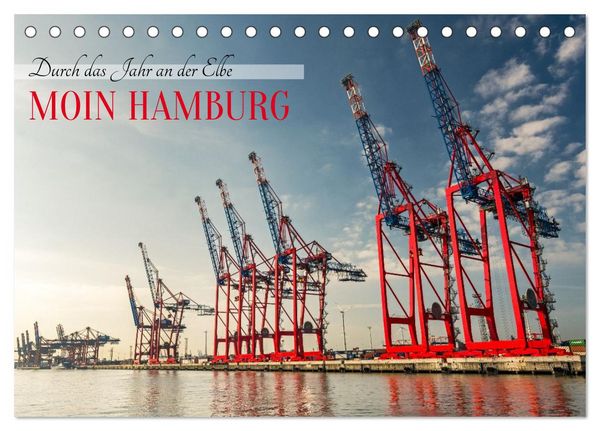 Produktbild: Moin Hamburg - Durch das Jahr an der Elbe (Tischkalender 2026 DIN A5 quer), CALVENDO Monatskalender