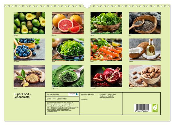 Produktbild: Super Food - Lebensmittel (Wandkalender 2026 DIN A3 quer), CALVENDO Monatskalender