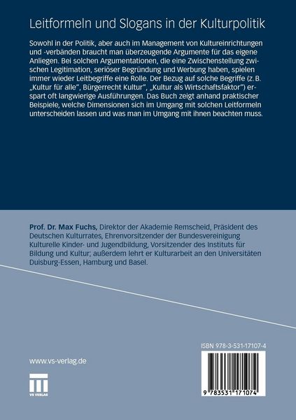Produktbild: Leitformeln und Slogans in der Kulturpolitik