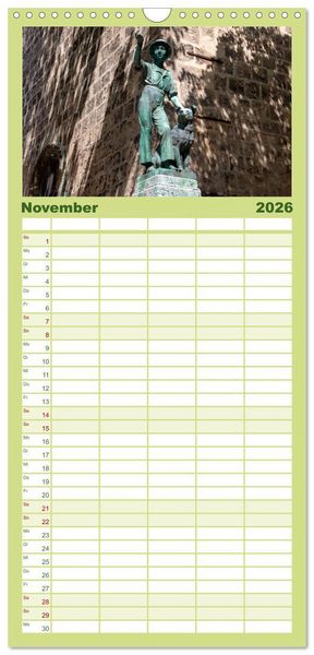 Produktbild: Familienplaner 2026 - Historisches Quedlinburg - Sachsen-Anhalt mit 5 Spalten (Wandkalender, 21 x 45 cm) CALVENDO