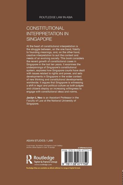 Produktbild: Constitutional Interpretation in Singapore