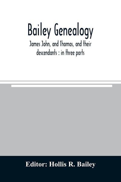 Produktbild: Bailey genealogy