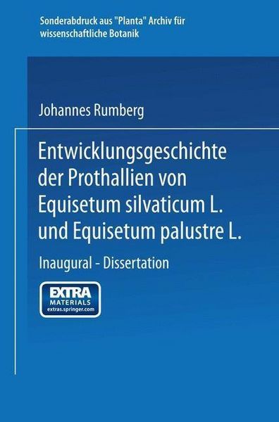 Produktbild: Entwicklungsgeschichte der Prothallien von Equisetum silvaticum L. und Equisetum palustre L.