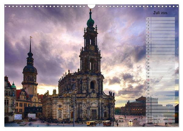 Produktbild: Dresden 2026 / Geburtstagskalender (Wandkalender 2026 DIN A3 quer), CALVENDO Monatskalender