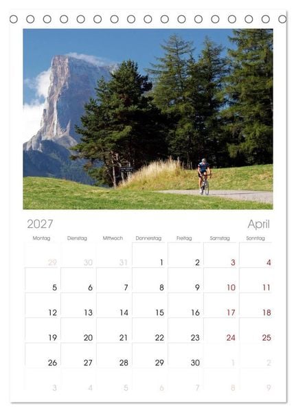 Produktbild: Tischplaner 2027 - Alpenp&auml;sse auf dem Rennrad Vol. 1 (A5 Tischkalender zum Aufstellen) CALVENDO