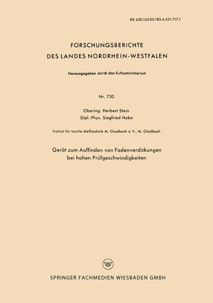Produktbild: Ger&auml;t zum Auffinden von Fadenverdickungen bei hohen Pr&uuml;fgeschwindigkeiten