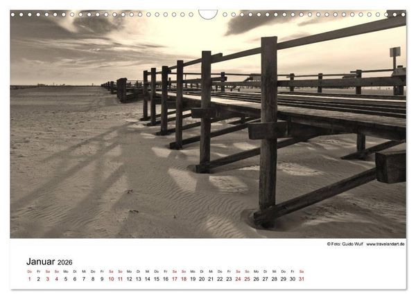 Produktbild: Sankt Peter-Ording. Ein Traum an der Nordsee (Wandkalender 2026 DIN A3 quer), CALVENDO Monatskalender