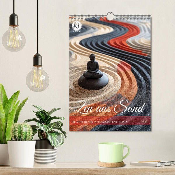 Produktbild: Zen aus Sand (Wandkalender 2026 DIN A4 hoch), CALVENDO Monatskalender