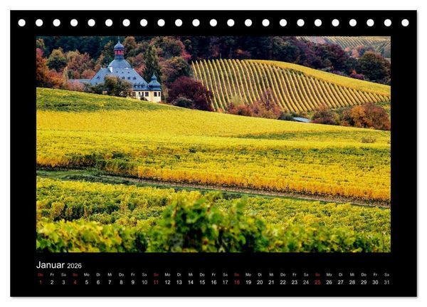 Produktbild: Wein - Reben, Wingerte und historische Weinkeller (Tischkalender 2026 DIN A5 quer), CALVENDO Monatskalender