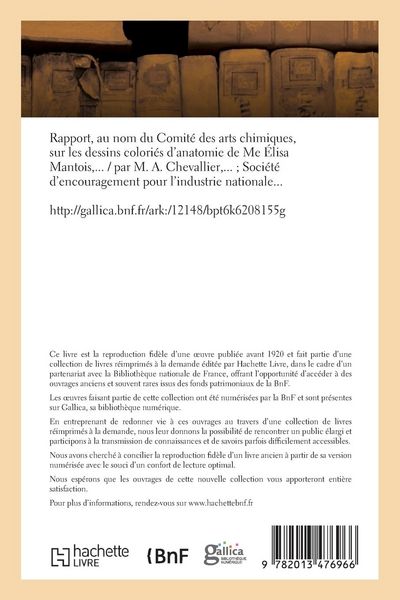 Produktbild: Rapport, au nom du Comit&eacute; des arts chimiques, sur les dessins colori&eacute;s d'anatomie