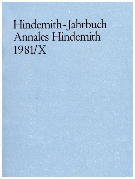 Produktbild: Hindemith-Jahrbuch