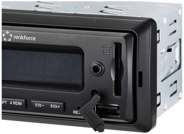 Produktbild: Renkforce RF-ARAR-400 Autoradio inkl. DAB-Antenne, DAB+ Tuner, Bluetooth&reg;-Freisprecheinrichtung