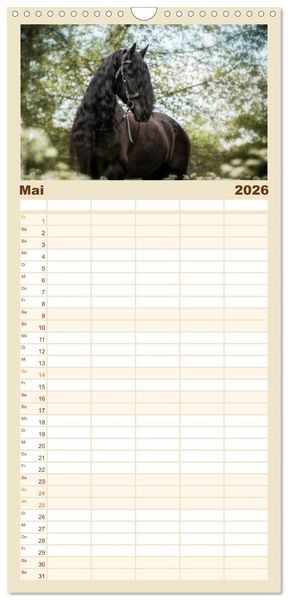 Produktbild: Familienplaner 2026 - Spiegel deiner Seele mit 5 Spalten (Wandkalender, 21 x 45 cm) CALVENDO