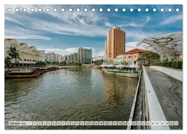 Produktbild: Singapur entdecken (Tischkalender 2026 DIN A5 quer), CALVENDO Monatskalender