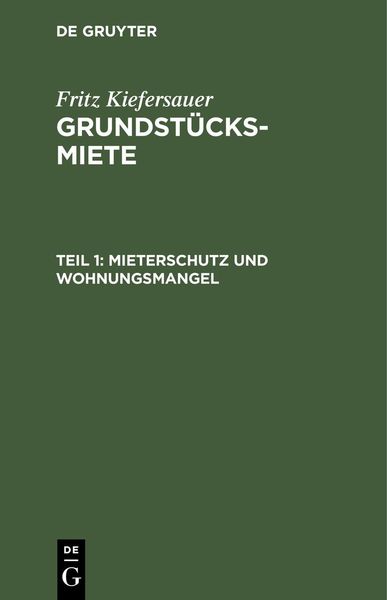 Produktbild: Mieterschutz und Wohnungsmangel